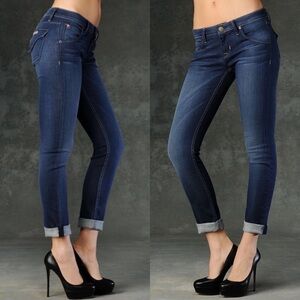 Hudson Bacara Cuffed Skinny Cropped Jeans 27